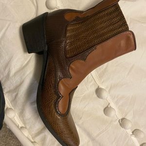 new free people cowboy bootie never worn size 10